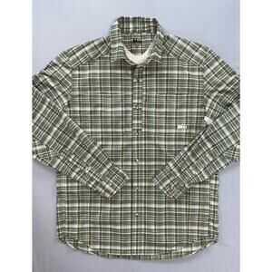 REI Men's Sahara Tech Long Sleeve Button Front Vented Fishing Shirt. Size M, EUC